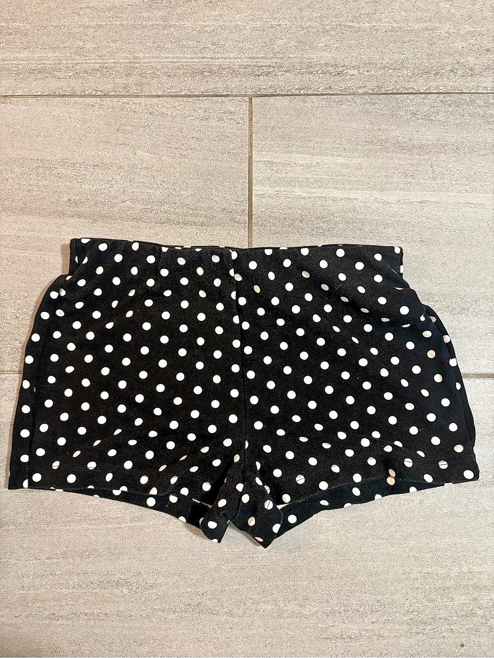 BLENCA Polka Dot High Waist Shorts in Black & White Size Small Like